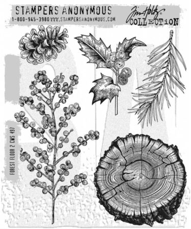 Tim Holtz Cling Stamps 7"X8.5" FOREST FLOOR 2