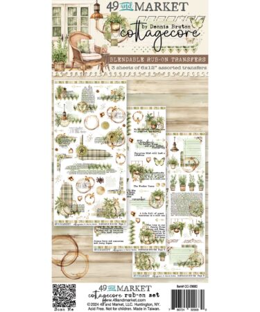 49 and Market - Collezione Cottagecore 6x12 Rub-on Transfer Set Blendable