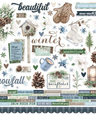 SIMPLE STORIES - Collezione Simple Vintage Fresh Snow -Cardstock Stickers