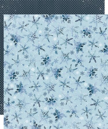 SIMPLE STORIES - Collezione Simple Vintage Fresh Snow -Carta singola -	Chasing Snowflakes