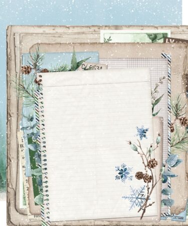 SIMPLE STORIES - Collezione Simple Vintage Fresh Snow -Carta singola -First Snow