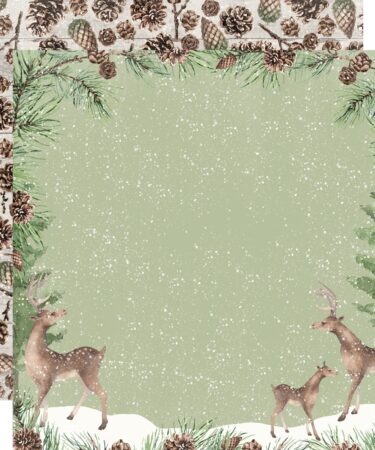SIMPLE STORIES - Collezione Simple Vintage Fresh Snow -Carta singola -	Woodland Winter