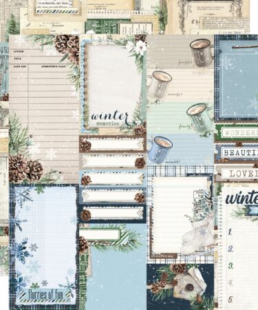 SIMPLE STORIES - Collezione Simple Vintage Fresh Snow -Carta singola -Simple Vintage Fresh Snow Journal Elements