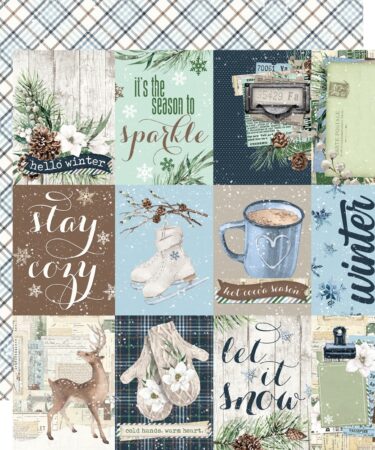 SIMPLE STORIES - Collezione Simple Vintage Fresh Snow -Carta singola -Simple Vintage Fresh Snow 3x4 Elements