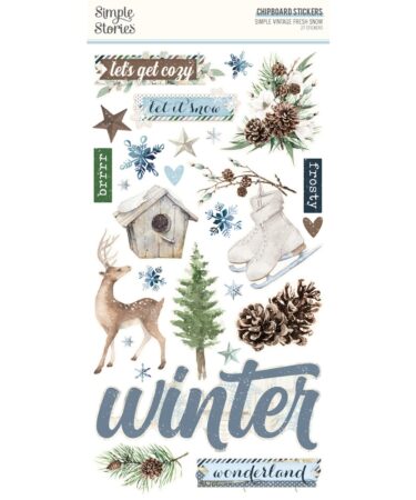 SIMPLE STORIES - Collezione Simple Vintage Fresh Snow - 6x12 Chipboard