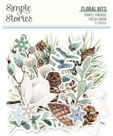 SIMPLE STORIES - Collezione Simple Vintage Fresh Snow -Floral Bits & Pieces