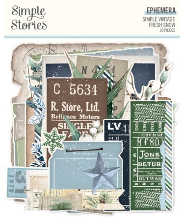 SIMPLE STORIES - Collezione Simple Vintage Fresh Snow - Ephemera