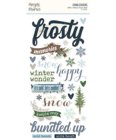 SIMPLE STORIES - Collezione Simple Vintage Fresh Snow -Foam Stickers