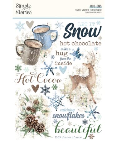 SIMPLE STORIES - Collezione Simple Vintage Fresh Snow - Rub Ons