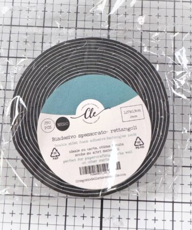 IL NEGOZIO DELLA MAMMA DI CLE - ROTOLO ADESIVO SPESSORATO RETTANGOLI 250PC NERO