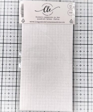 IL NEGOZIO DELLA MAMMA DI CLE- LE ATTREZZATURE DELLA CLE - BIADESIVO SPESSORATO QUADRATI 5X5 2 MM
