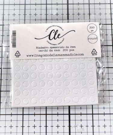 IL NEGOZIO DELLA MAMMA DI CLE - BIADESIVO SPESSORATO-CERCHI 6MM 200 PCS