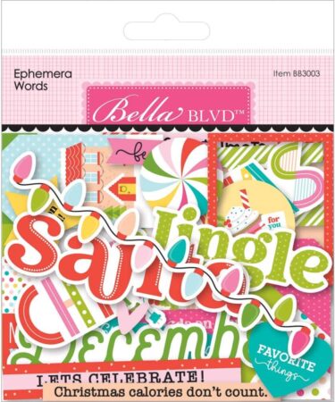 Bella Blvd -Collezione Merry Mingle - Cardstock Ephemera - Words