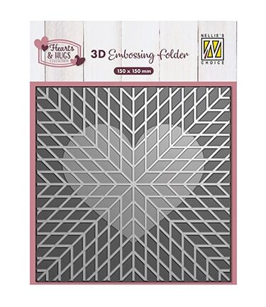 Nellie's Choice • 3D Embossing Folder Geo Heart
