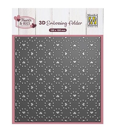 Nellie's Choice • 3D Embossing Folder Hearts & Dots