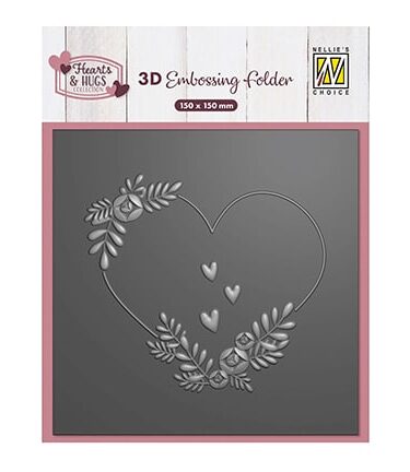 Nellie's Choice • 3D Embossing Folder Flower Heart