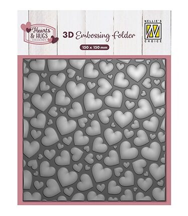 Nellie's Choice • 3D Embossing Folder Pop Up Hearts