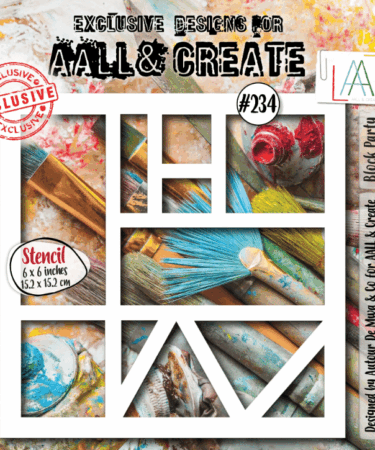 AALL & CREATE -  Stencil 6x6 - Block Party #234