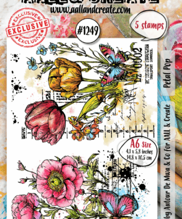 AALL & CREATE - A6 Stamp Set - Petal Pop #1249