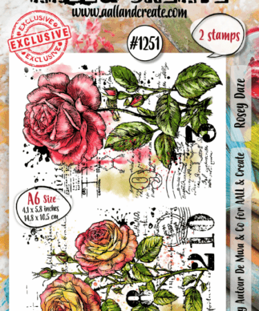 AALL & CREATE - A6 Stamp Set - Rosey Daze #1251