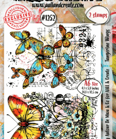 AALL & CREATE - A6 Stamp Set - Tangerine Wings #1252