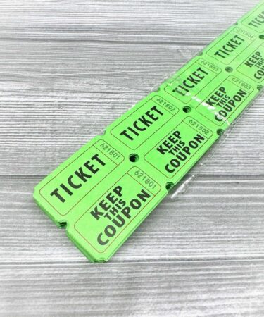 IL NEGOZIO DELLA MAMMA DI CLE - GLI ABBELLIMENTI DELLA CLE-  TICKET -VERDE  (200PCS)