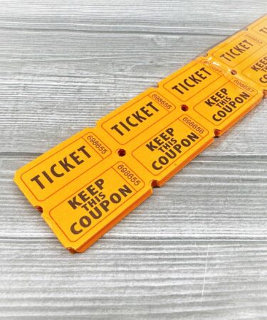 IL NEGOZIO DELLA MAMMA DI CLE - GLI ABBELLIMENTI DELLA CLE-  TICKET - ARANCIO ( 200PCS)