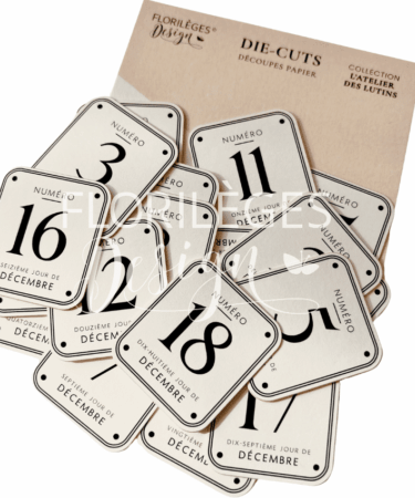 Florilèges Design - Collezione MON NOËL MAGIQUE - L'ATELIER DES LUTINS - 24 étiquettes de l'Avent