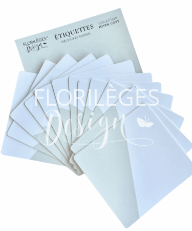 Florilèges Design - Collezione MON NOËL MAGIQUE -12 étiquettes bicolores Vert Ivoire