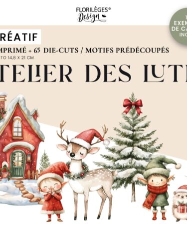 Florilèges Design - Collezione MON NOËL MAGIQUE -Kit créatif 15x20 L'ATELIER DES LUTINS