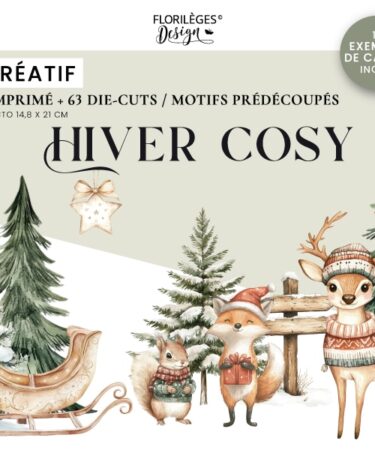 Florilèges Design - Collezione MON NOËL MAGIQUE -Kit créatif 15x20 HIVER COSY