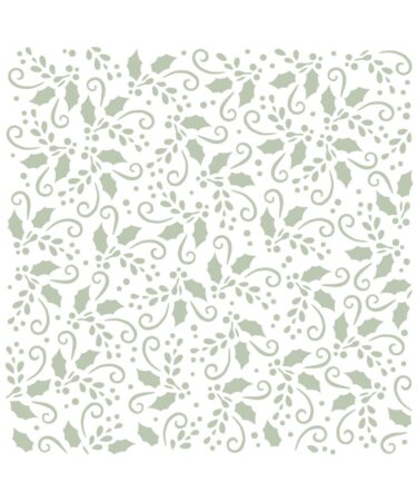 Florilèges Design - Collezione MON NOËL MAGIQUE -Stencil 15 x 15 cm HOUX DELICAT