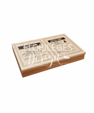 Florilèges Design- Collezione MON NOËL MAGIQUE - Timbro in legno - ÉTIQUETTES FESTIVES