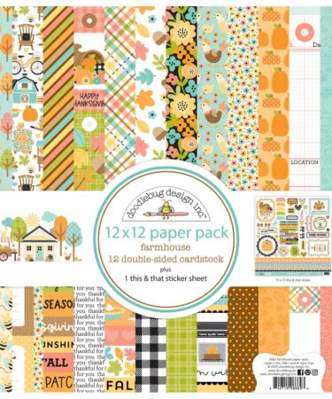 Doodlebug – Collezione Farmhouse - Double-Sided Paper Pad 12"X12"