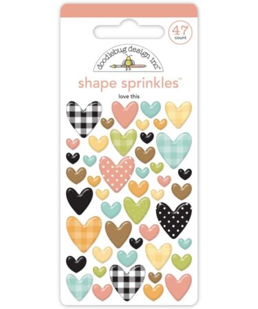 Doodlebug – Collezione Farmhouse -Sprinkles Adhesive Enamel Shapes - Love This