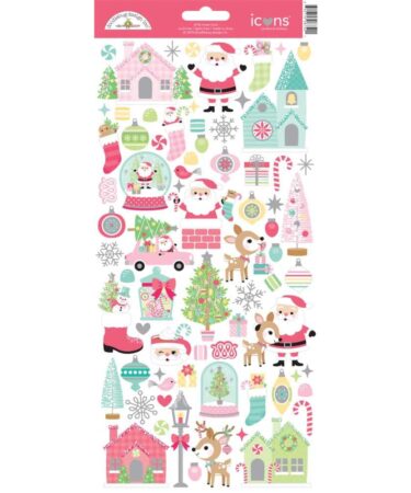 Doodlebug – Collezione Tinsel Time - Cardstock Stickers