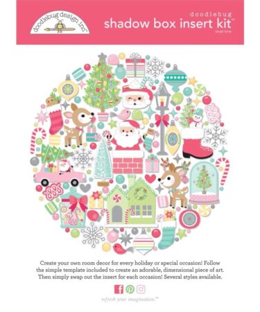 Doodlebug – Collezione Tinsel Time - Shadow Box Insert Kit