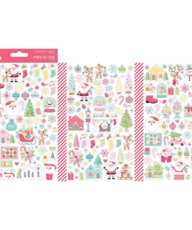 Doodlebug – Collezione Tinsel Time - Mini Icons Stickers