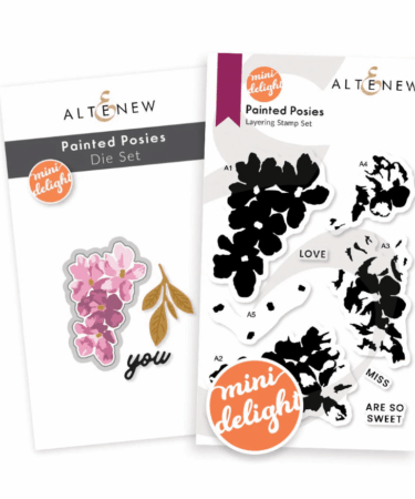 ALTE NEW  -Mini Delight: Painted Posies Stamp & Die Set