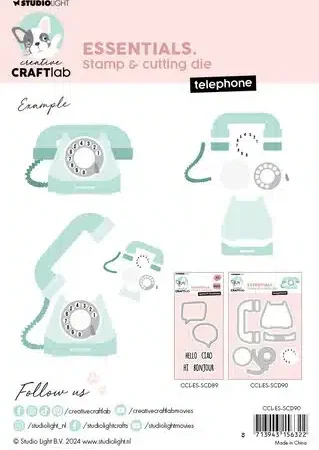 Alternative view of Creative Craftlab Telephone Essentials Stamp & Cutting Die