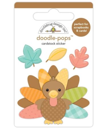 Doodlebug – Collezione Farmhouse  -  Doodle-Pops 3D Sticker Turkey Time