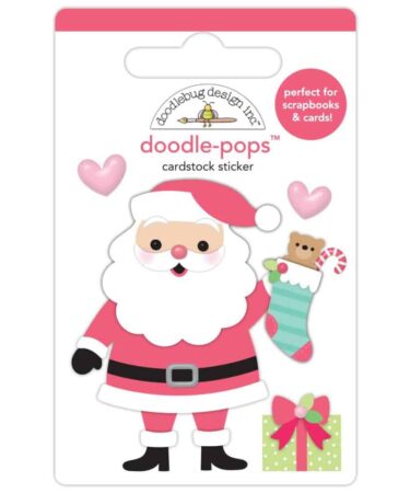 Doodlebug – Collezione Tinsel Time -Doodle-Pops 3D Sticker - Jolly St. Nic