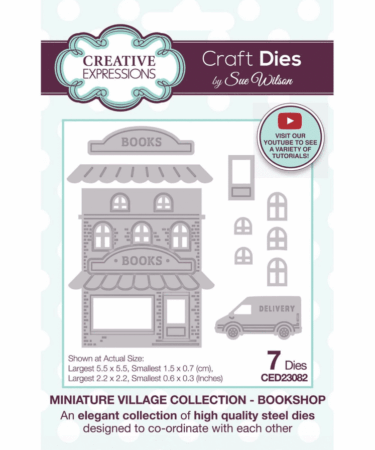 Creative Expressions • Sue Wilson Miniature Village Bookshop Craft Die