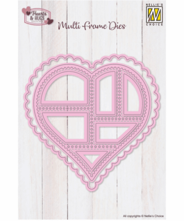 Nellie Snellen Multi Frame Functional Die Postal Stamps Heart