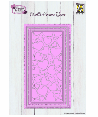 Nellie Snellen Multi Frame Mini Slimline Cutting Die Hearts