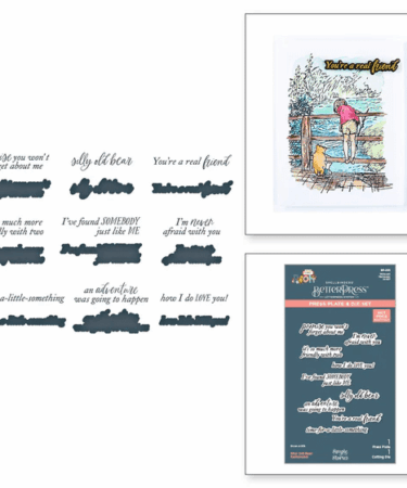 SPELLBINDERS - Silly Old Bear Sentiments Press Plate & Die Set