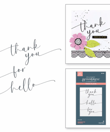 SPELLBINDERS - Sweeping Script Sentiments Press Plates