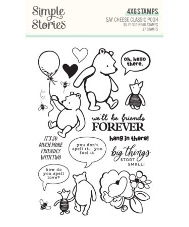 SIMPLE STORIES - Collezione Say Cheese Classic Pooh - Silly Old Bear Stamps