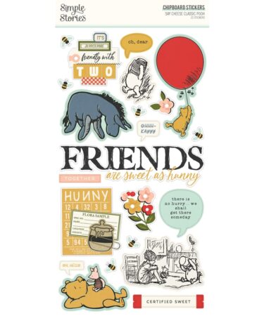 SIMPLE STORIES - Collezione Say Cheese Classic Pooh - 6x12 Chipboard