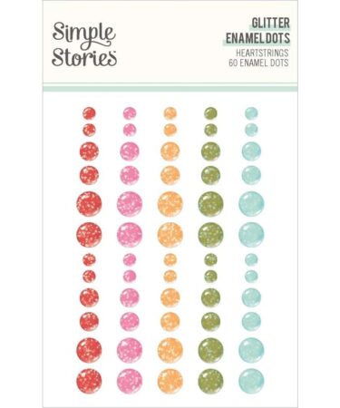 Simple Stories- Collezione Heartstrings - Glitter Enamel Dots